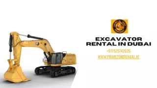 Why you should hire an Excavator Rental in Dubai