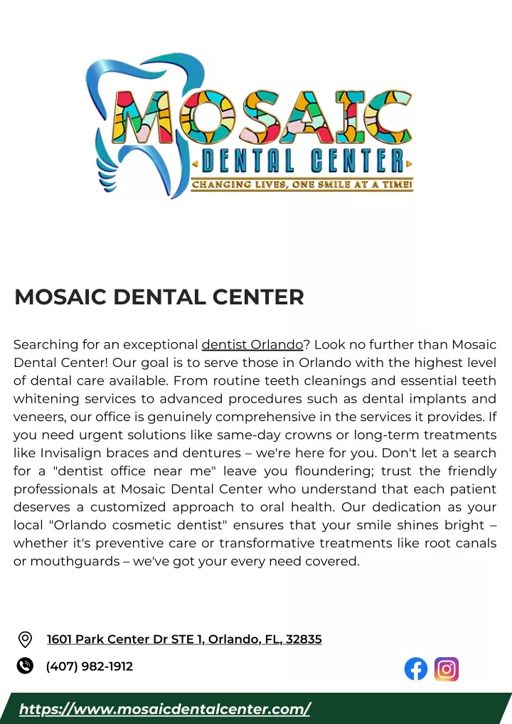 mosaic dental center