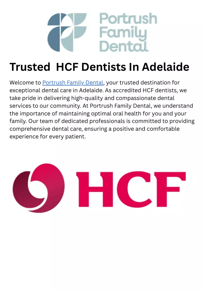 trusted hcf dentists in adelaide