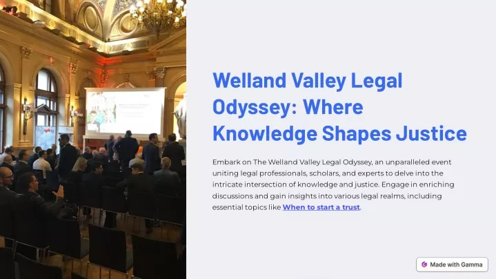 welland valley legal odyssey where knowledge