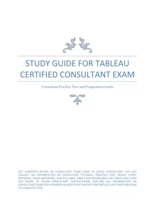 Study Guide for Tableau Certified Consultant Exam