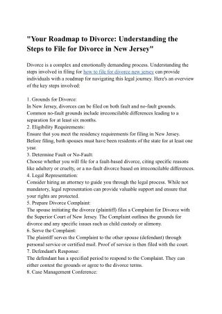 how to file for divorce new jersey