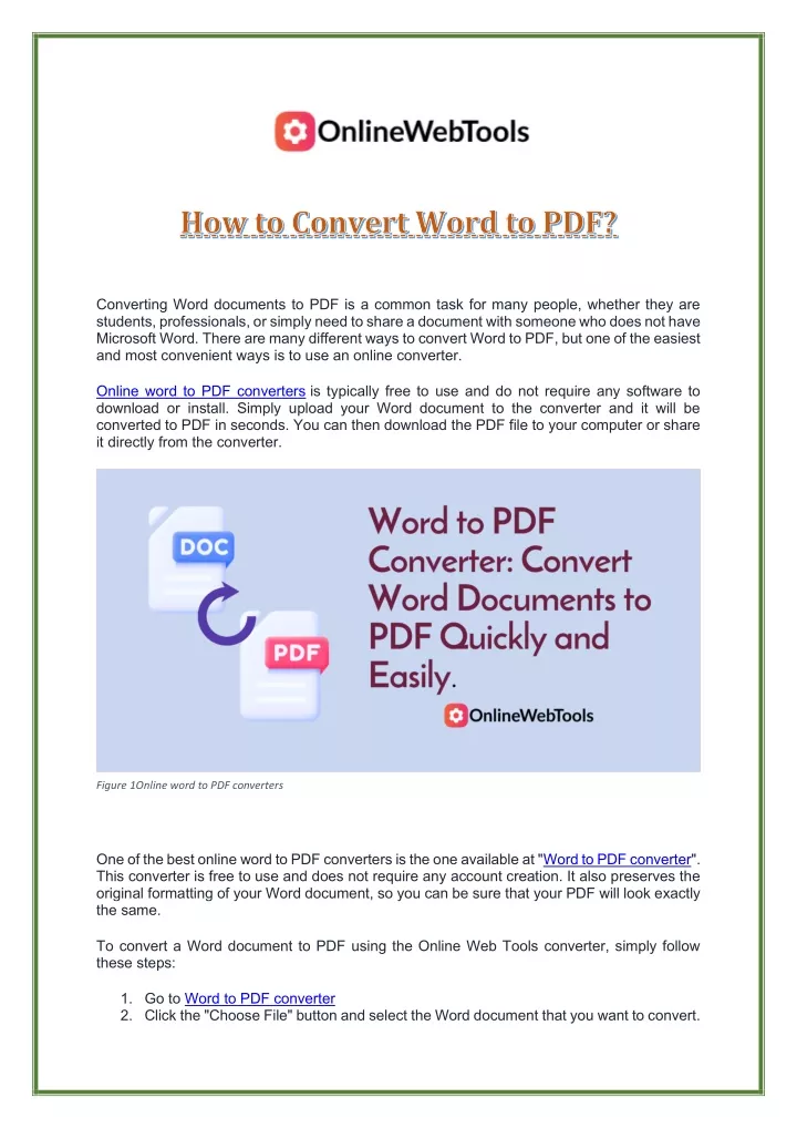 converting word documents to pdf is a common task