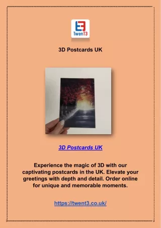 3D Postcards UK