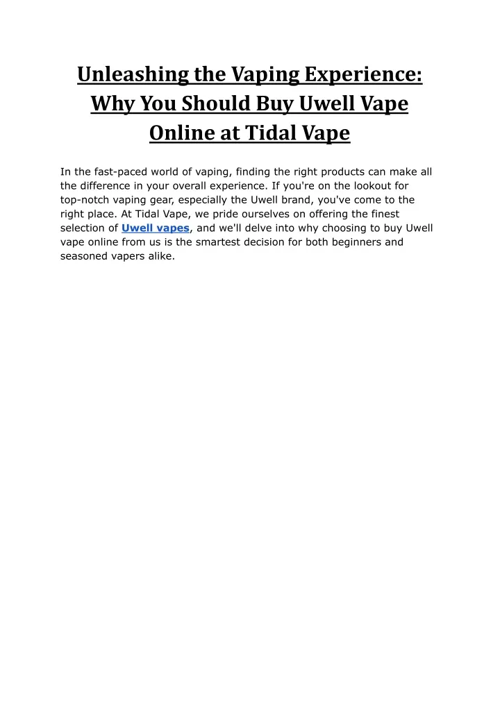 unleashing the vaping experience why you should