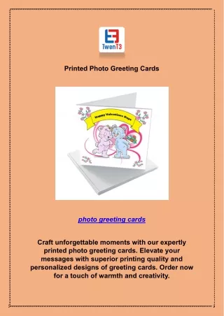 Printed Photo Greeting Cards