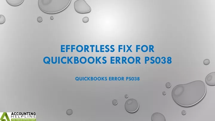 effortless fix for quickbooks error ps038