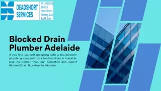 Blocked Drain Plumber Adelaide-