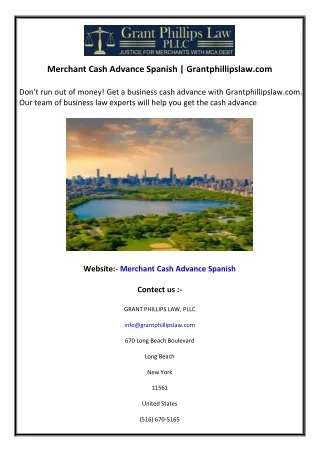 Merchant Cash Advance Spanish  Grantphillipslaw.com