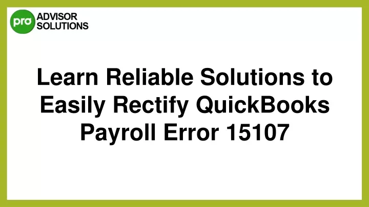 learn reliable solutions to easily rectify