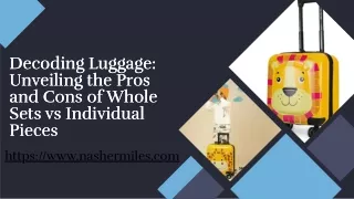 Decoding Luggage Unveiling the Pros and Cons of Whole Sets vs Individual Pieces (1)