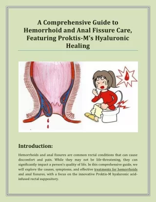 A Comprehensive Guide to Hemorrhoid and Anal Fissure Care