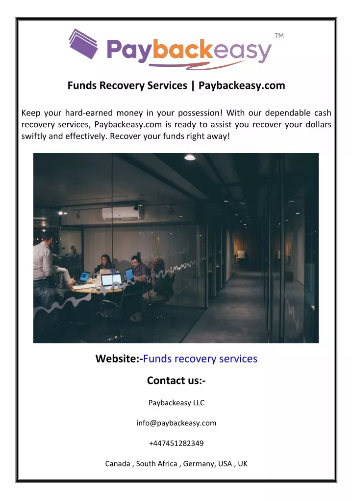 funds recovery services paybackeasy com