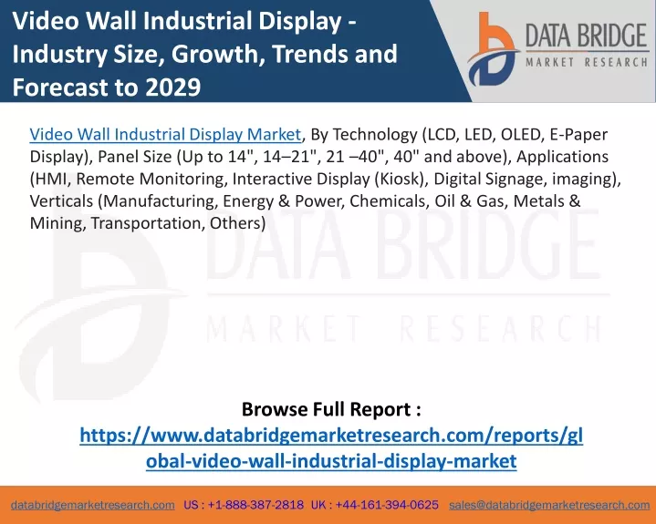 video wall industrial display industry size