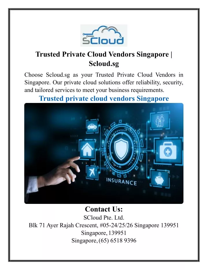 trusted private cloud vendors singapore scloud sg