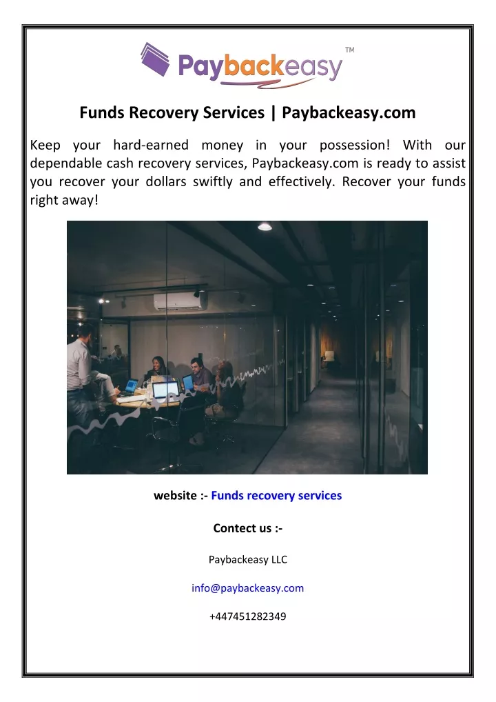 funds recovery services paybackeasy com