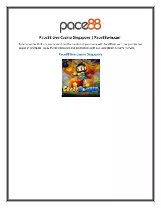 Pace88 Live Casino Singapore | Pace88win.com