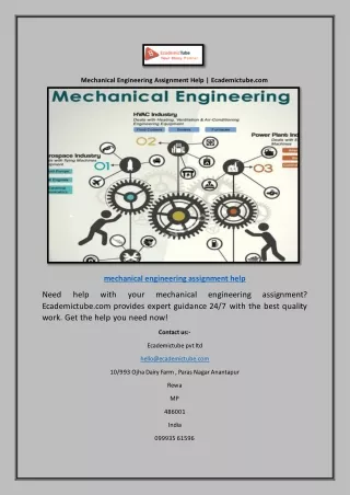 mechanical engineering assignment help