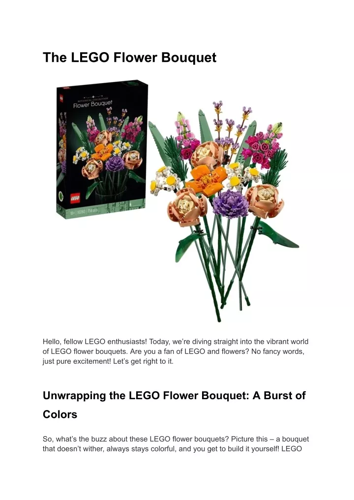 the lego flower bouquet