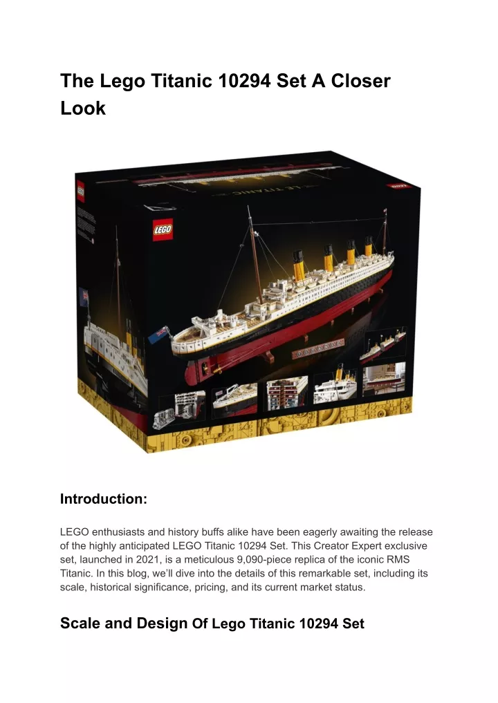 the lego titanic 10294 set a closer look