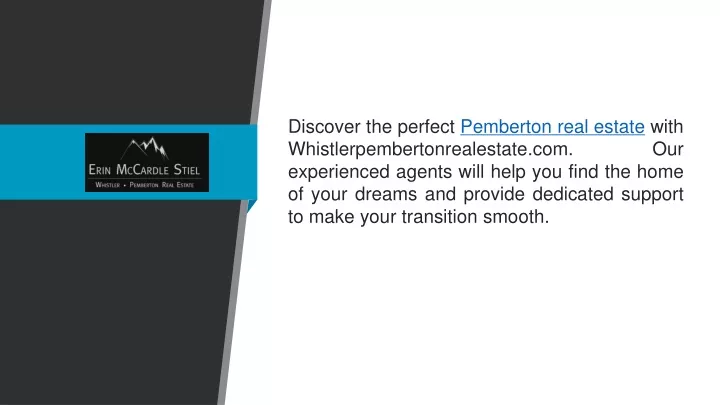 discover the perfect pemberton real estate with