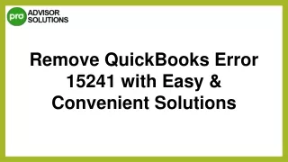 remove quickbooks error 15241 with easy