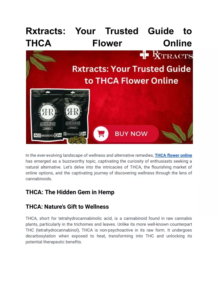 rxtracts thca