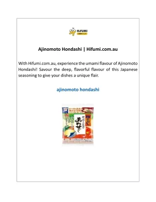 Ajinomoto Hondashi  Hifumi.com