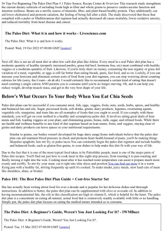 Paleo Diet Regimen For Weight-loss: Exactly How It Works And What To Consume