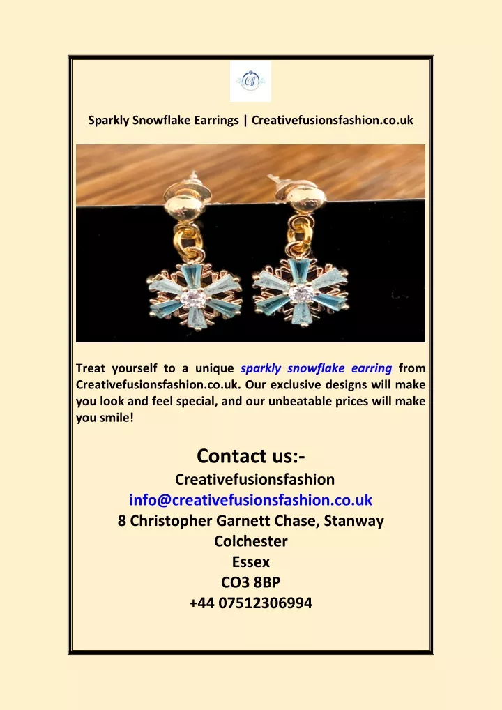 sparkly snowflake earrings creativefusionsfashion