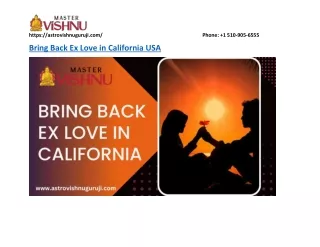 Best Bring Back Ex Love In California USA