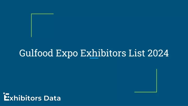 gulfood expo exhibitors list 2024
