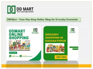 DDMart - Your One-Stop Online Shop for Everyday Essentials