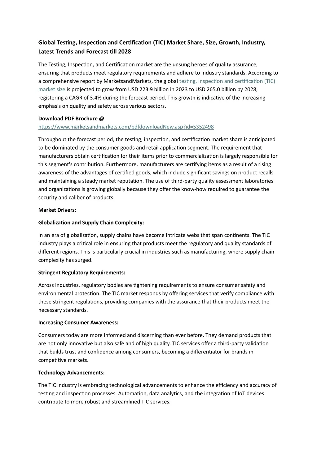 PPT - Testing, Inspection and Certification (TIC) Market PowerPoint ...