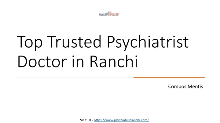 top trusted psychiatrist doctor in ranchi