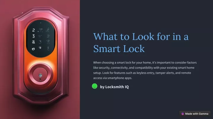 what to look for in a smart lock