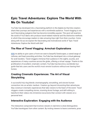 epic travel adventures explore the world with