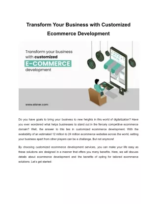 transform your business with customized