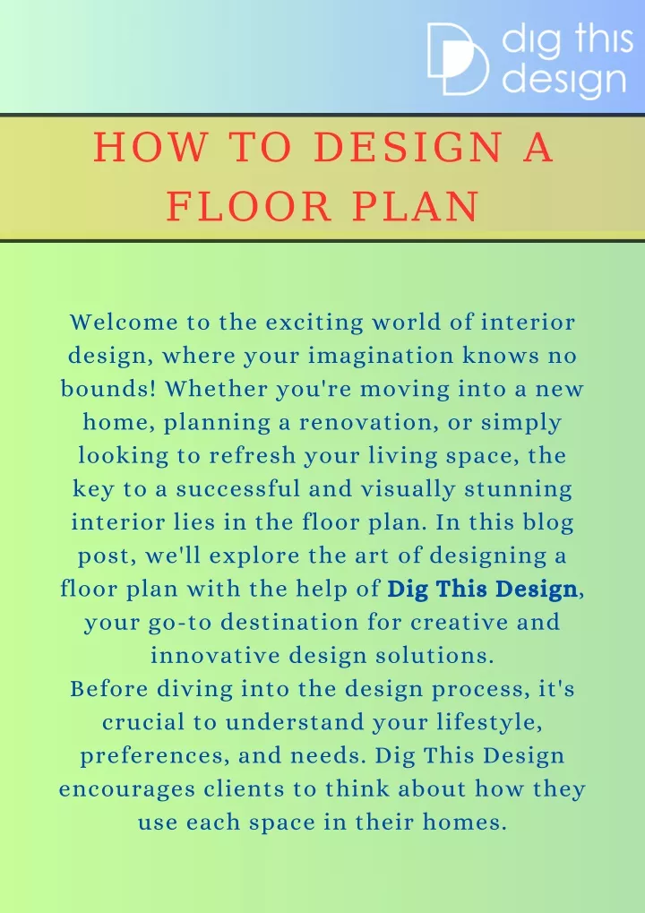 how to design a floor plan