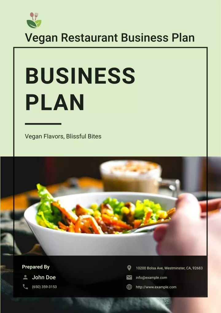 vegan restaurant business plan