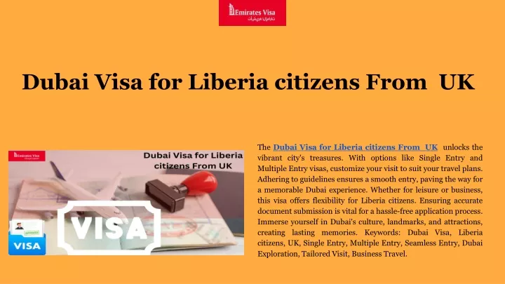 dubai visa for liberia citizens from uk