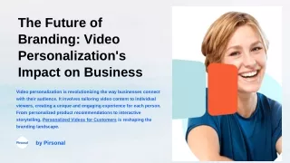 The Future of Branding Video Personalization's Impact on Business