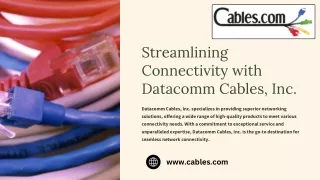 Buy Networking Cable For Streamlining Connectivity with Datacomm Cables, Inc.
