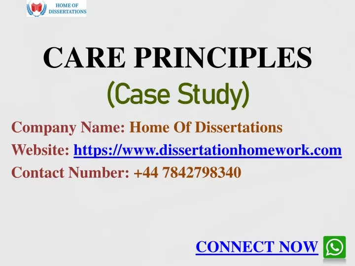 care principles case study