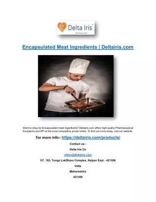 Encapsulated Meat Ingredients | Deltairis.com
