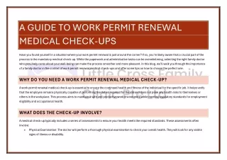 A Guide to Work Permit Renewal Medical Check-ups