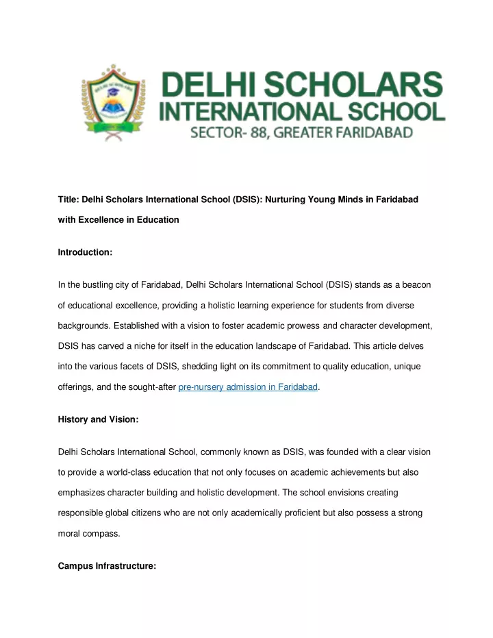 title delhi scholars international school dsis