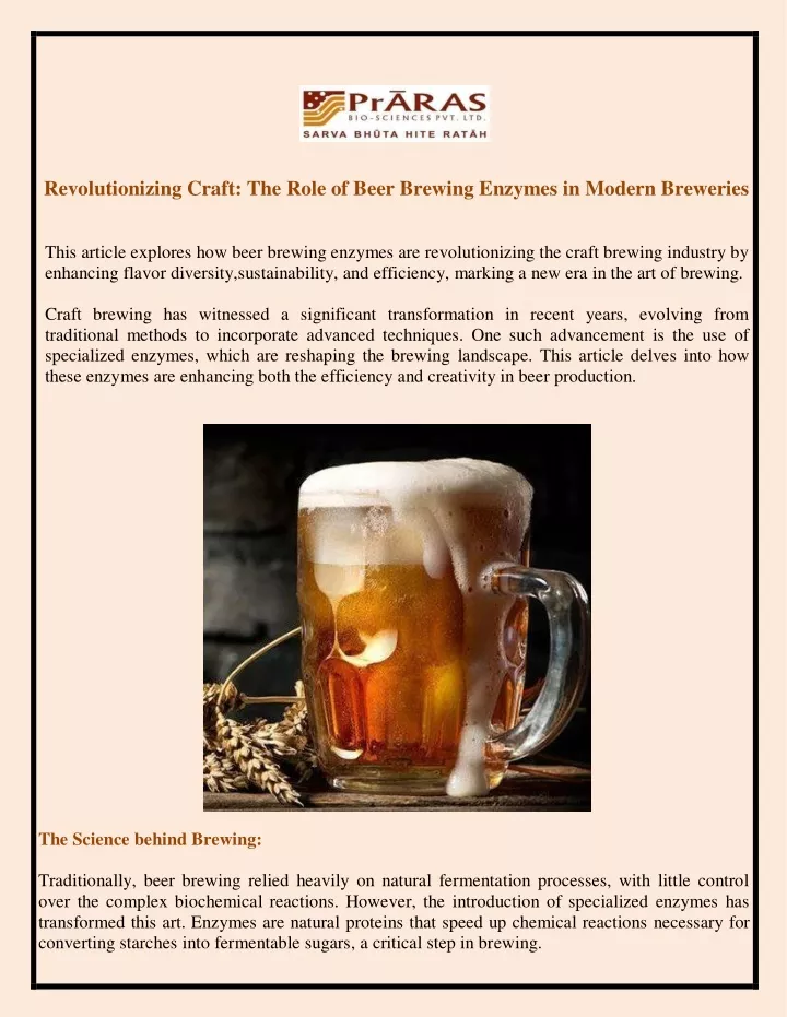 revolutionizing craft the role of beer brewing