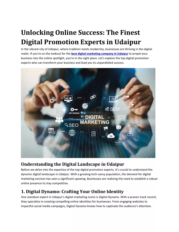 unlocking online success the finest digital