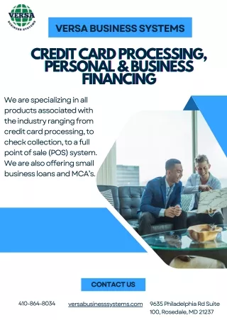 Credit Card Processing - Versa Business Systems